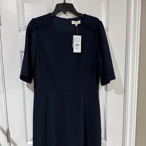BNWT - Laura brand - Women's occasion dress - Size 14. Navy - Picture 1 of 6